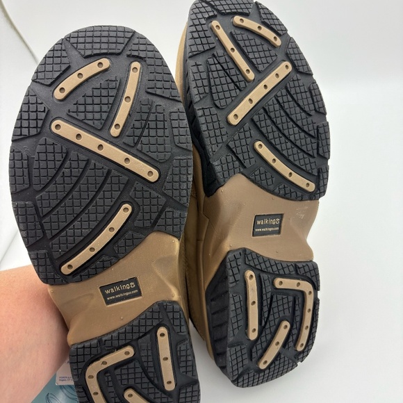 NIB The Walking Company River Taupe Nubuck Leather Slide On Walking Shoes - Picture 8 of 14